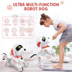 Dolanus Robot Dog for Kids 8-12, Remote Control Smart Robotic Pets That Acts Like a Real Dogs Touch Interactive Walking Talking Barking Toys for Girls Boys Toddler, Gifts for 4 5 6 7 8 12 Years Old