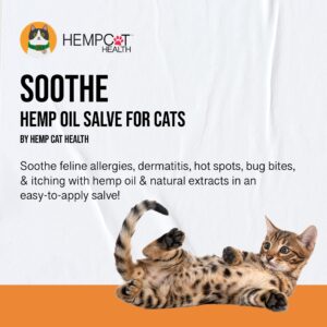 Hemp Dog Health Soothe High-Potency Hemp Salve for Felines: Natural & Effective Cat Skin Allergy Relief | Provides Itch Relief for Cats Suffering from Hot Spots, Bug Bites, and Daily Irritants