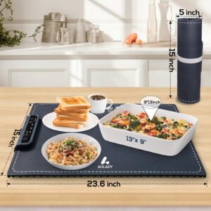 AOLADY Portable Food Warmers: Roll Up Silicone Heating Mat for Food - Foldable Electric Warming Tray Party Essentials Hot Plate Keep Food Warm Heating Trays for Parties Buffet Serving Food