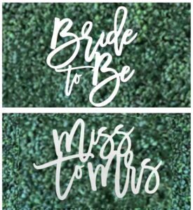 2 pack - miss to mrs & bride to be wooden sign party banner set for bridal shower decor, bachelorette wedding party photo backdrop (13x16)