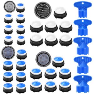 28 pcs faucet cache aerators with 5 pcs faucet aerator key cache aerators replacement inserts for sink m16.5 18.5 21.5 24 mm for bathroom or kitchen