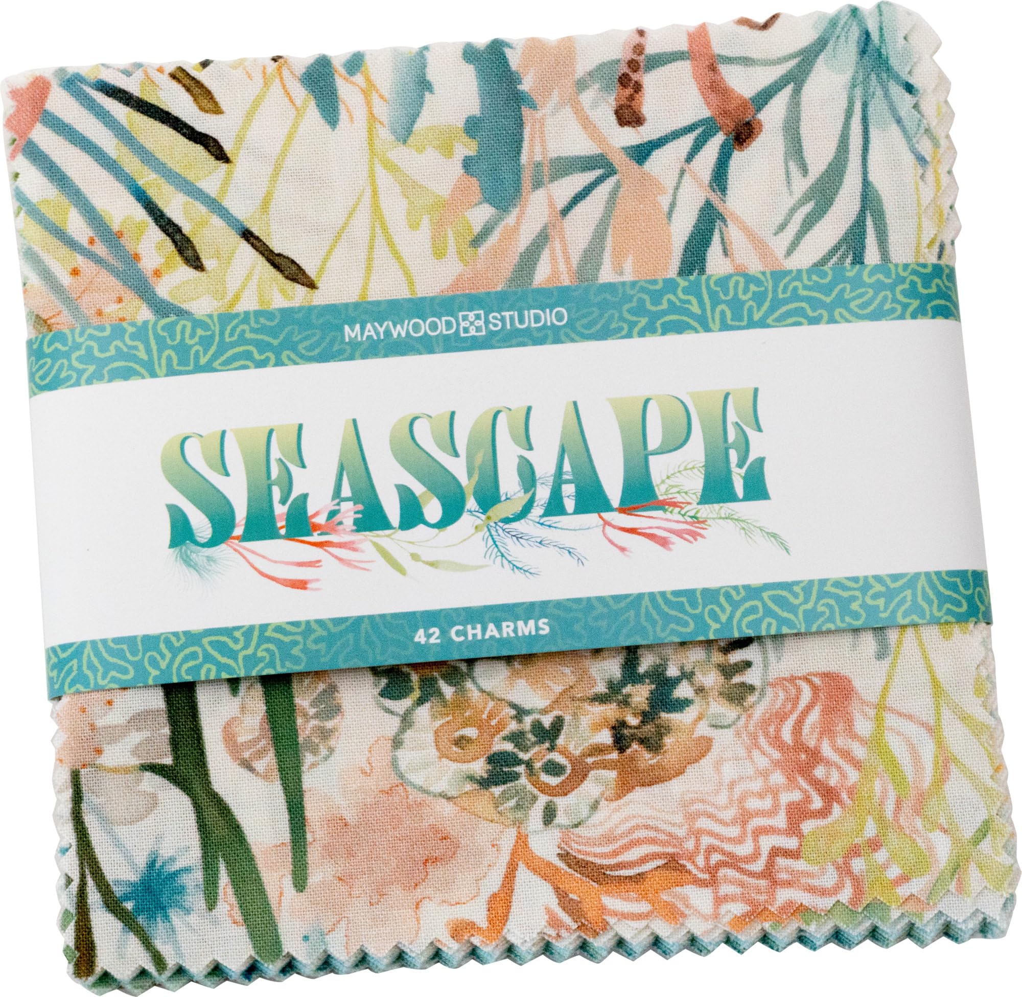 Seascape Charm Pack 42 5-inch Squares Maywood Studio, Assorted