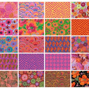 Kaffe Fassett Collective August 2024 Hot 10" Squares 42 10-inch Squares Layer Cake FreeSpirit