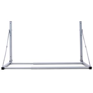 ZeHuoGe Wall-Mounted Folding Tire Storage Loft Rack, 30.5 to 50.5 Inches Wide, Supports 300 Pounds and Folds Flat, Grey