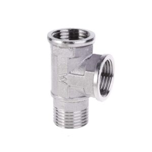 jojobasec Toilet 2 T-Valve Bidet Sprayer Shower Fitting Water Heater Live Joint Plating Three-Way Device