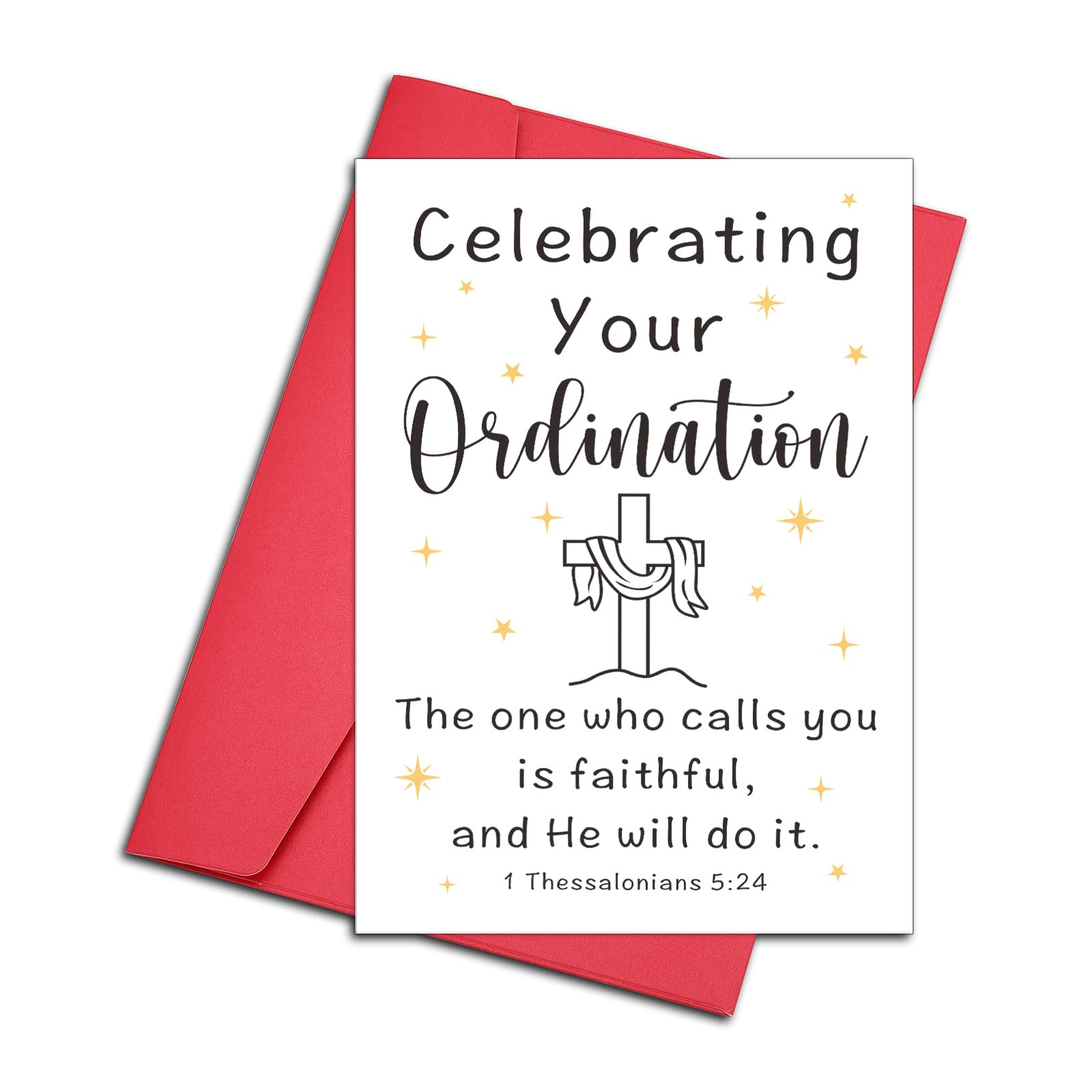 Deacon Ordination Gifts for Pastor Ministers,Christmas Ordination Greetings Card, Appreciation Gifts Christian Baptism Card Pastor Ordination Gifts for Him Catholic Promotion Gifts for Priest New Job