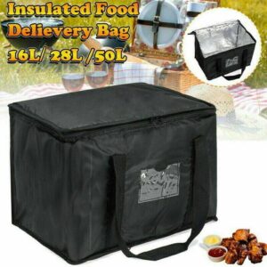 Large Insulated Food Delivery Bag for Pizza Delivery, Grocery- Cooler Bag, Food Warmers for Parties, Thermal Bags for Cold and Hot Food Carrier (L)