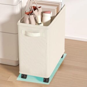 Under Desk Storage Basket For Work ,Mobile Rolling Cart ,Multipurpose Organizer, Storage Basket with Caster Wheels for Home Office School