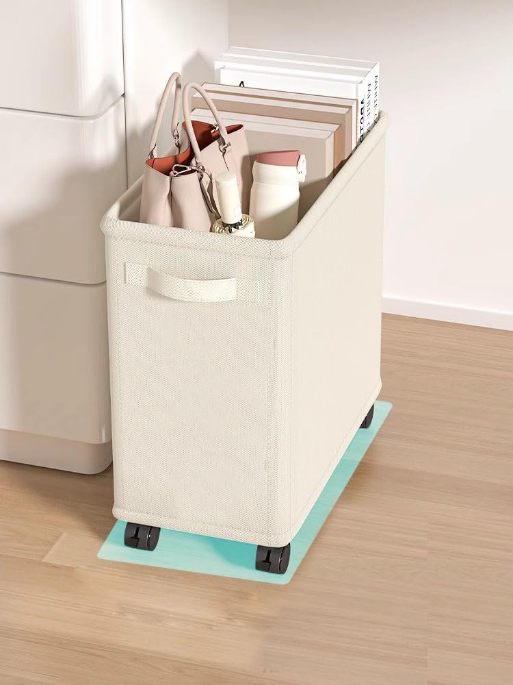 Under Desk Storage Basket For Work ,Mobile Rolling Cart ,Multipurpose Organizer, Storage Basket with Caster Wheels for Home Office School