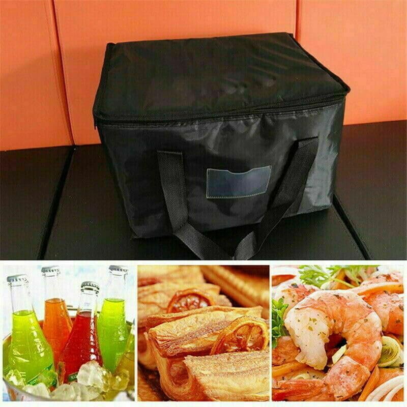 Large Insulated Food Delivery Bag for Pizza Delivery, Grocery- Cooler Bag, Food Warmers for Parties, Thermal Bags for Cold and Hot Food Carrier (L)