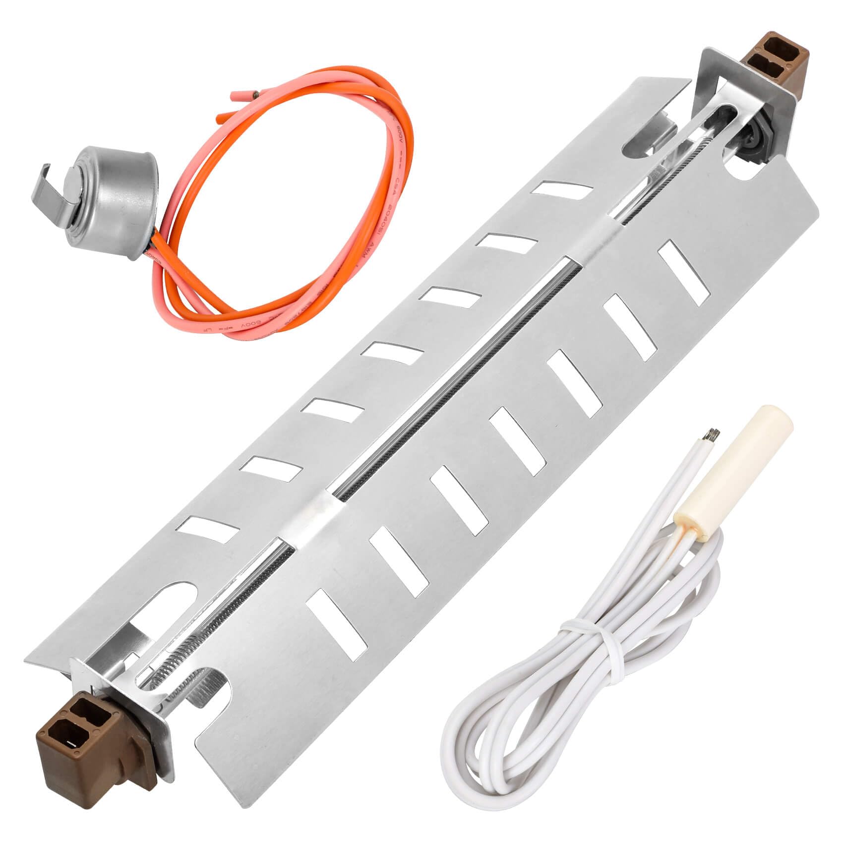 Aekops WR51X10055 Defrost Heater Kit Compatible with GE Hotpoint Refrigerator, Replaces WR51X10030 AP3183311, Incloud WR55X10025 Refrigerator Temperature Sensor and WR50X10068 Defrost Thermostat