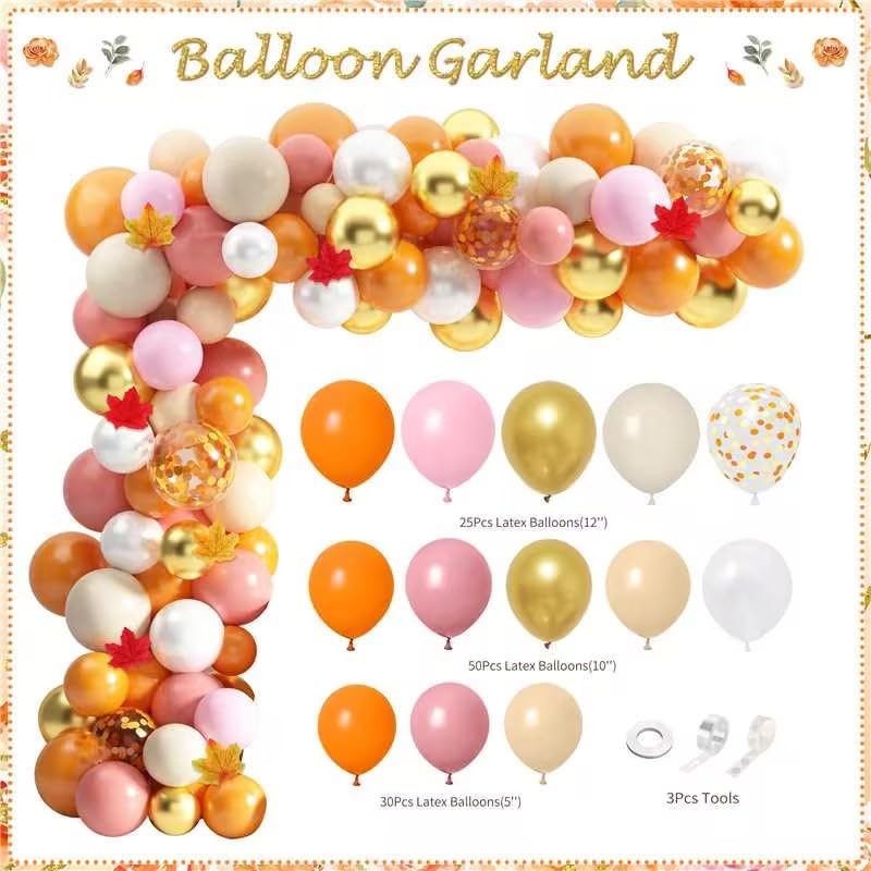 Little Pumpkin Fall Baby Shower Party Decorations Thanksgiving Party Decorations Autumn Pumpkin Party Supplies with Pumpkin Balloons Garland Arch Kit Baby Balloon Boxes Backdrop Thanksgiving Decor