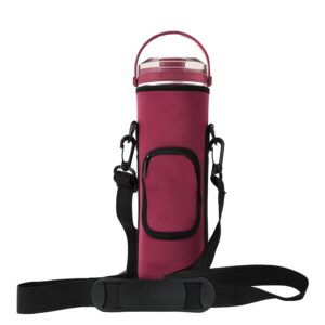 storage bag for ninja portable blender dust cover sleeve with shoulder strap, accessory pocket for ninja bc151nv/bc51nv/bc151bk/bc151cr/bc151em/ bc151pr/bc151wh/bc155ps portable blender (burgundy)