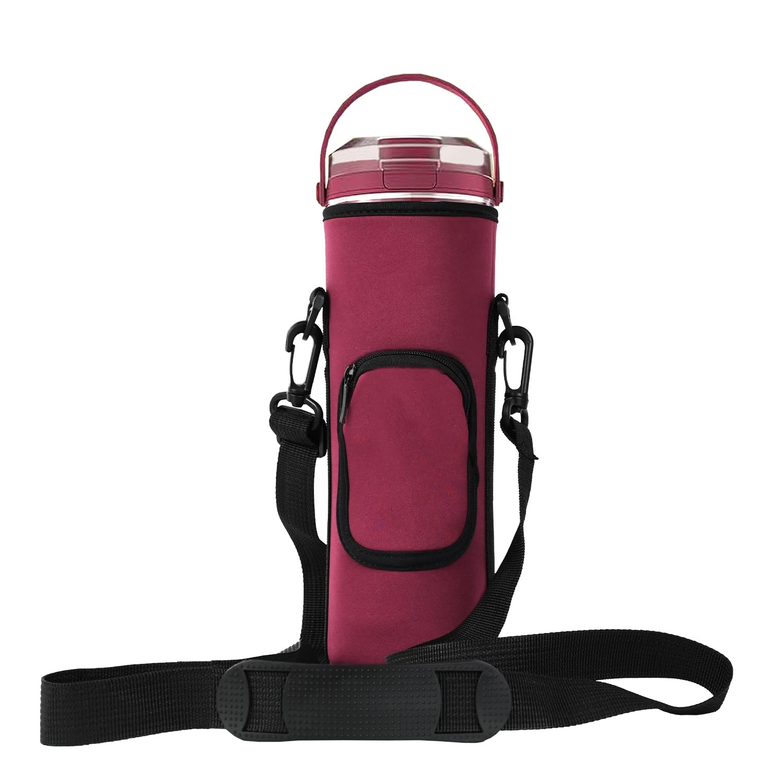 Storage Bag for Ninja Portable Blender Dust Cover Sleeve with Shoulder Strap, Accessory Pocket for Ninja BC151NV/BC51NV/BC151BK/BC151CR/BC151EM/ BC151PR/BC151WH/BC155PS Portable Blender (Burgundy)