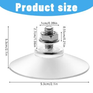 6Pcs Strong Thickened Sucker Suction Cup Table PVC Sucker Pads Clear PVC Sucker Pads Round Threads Suction Cups Extra Strong Adhesive Glass Suction Holder for Outdoor Kitchen Bathroom Window