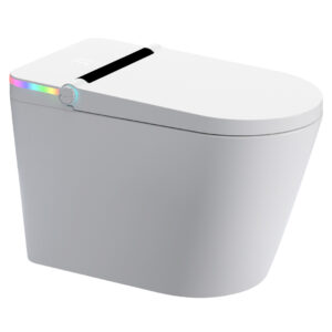 Smart Toilet with Built-in Bidet Seat, Tankless Toilet with Auto Lid Opening, Closing and Flushing, Heated Seat, Digital Display, Elongated