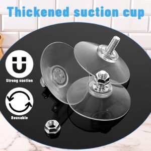 6Pcs Strong Thickened Sucker Suction Cup Table PVC Sucker Pads Clear PVC Sucker Pads Round Threads Suction Cups Extra Strong Adhesive Glass Suction Holder for Outdoor Kitchen Bathroom Window