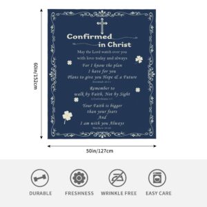 LekinGift Confirmation Gifts for Teenage Boys Girls, Confirmation Gifts for Catholics Blanket 60"X50", Confirmation Gifts Presents for Teen Girls Boys, Confirmation Gifts Decorations Present