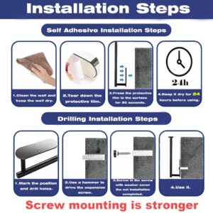 Under Cabinet Paper Towel Holder, Wall Mount for Kitchen: Self Adhesive or Drilling Comes with Screws,SUS304 Stainless Steel.