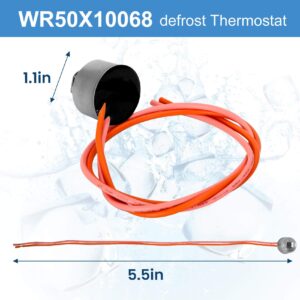 Aekops WR51X10055 Defrost Heater Kit Compatible with GE Hotpoint Refrigerator, Replaces WR51X10030 AP3183311, Incloud WR55X10025 Refrigerator Temperature Sensor and WR50X10068 Defrost Thermostat