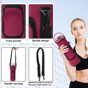 Storage Bag for Ninja Portable Blender Dust Cover Sleeve with Shoulder Strap, Accessory Pocket for Ninja BC151NV/BC51NV/BC151BK/BC151CR/BC151EM/ BC151PR/BC151WH/BC155PS Portable Blender (Burgundy)