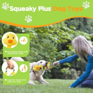 EMYing Dog Toys Interactive Dog Toys Squeaky Dog Toys with Pull Rope,Plush Puppy Chewing Toys for Dental Health,More Fun for Tug of War Game with Small Medium Large Dogs