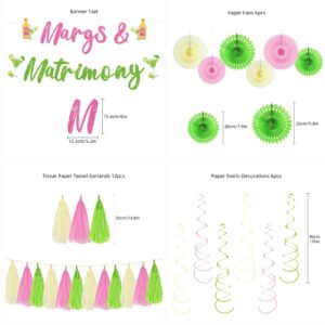 Margs and Matrimony Bachelorette Party Decorations, Margs and Margarita Bachelorette Party Supplies Decor Banner for Mexican Fiesta Wedding Bridal Shower Party