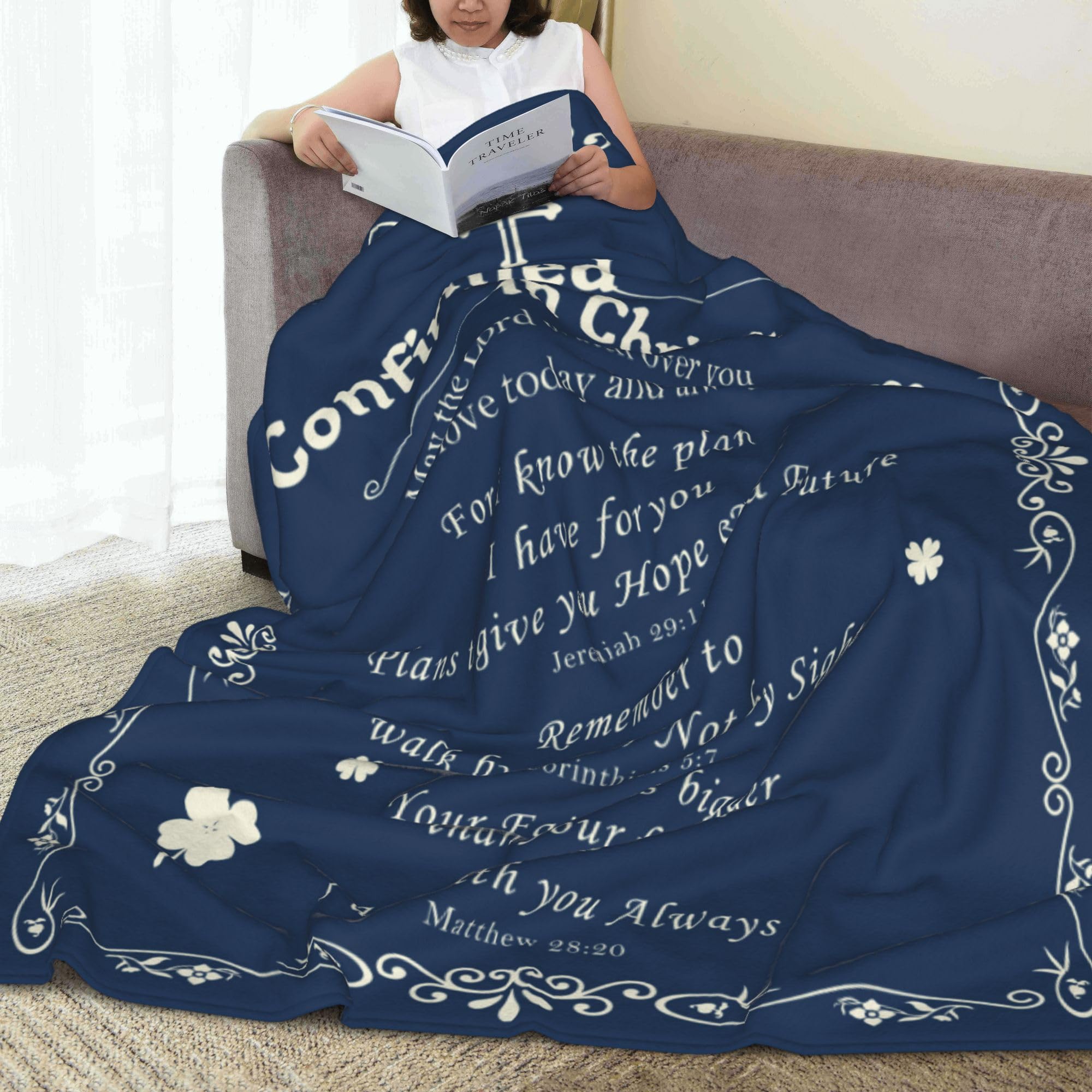 LekinGift Confirmation Gifts for Teenage Boys Girls, Confirmation Gifts for Catholics Blanket 60"X50", Confirmation Gifts Presents for Teen Girls Boys, Confirmation Gifts Decorations Present