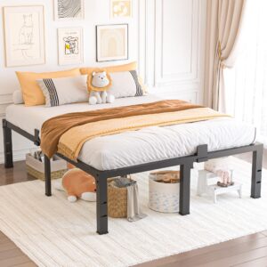 Yitong Angel California King Size Bed Frame 16 inch High 3500 lbs Heavy Duty Metal Platform Mattress Foundation with Steel Slat Support/No Box Spring Needed/Noise Free/Non-Slip/Easy Assembly