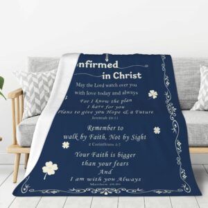 LekinGift Confirmation Gifts for Teenage Boys Girls, Confirmation Gifts for Catholics Blanket 60"X50", Confirmation Gifts Presents for Teen Girls Boys, Confirmation Gifts Decorations Present