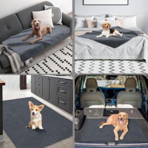 HOMBYS Chewproof Dog Blanket for Dogs, Leak Proof Soft Fleece Pet Blanket Couch Cover Protection, Sofa, Bed & Furniture Protector, Indestructible Dog Blanket for Chewers, (Grey, 25"x35")