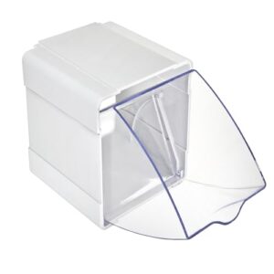 Azar Displays 300360-4PK Stackable Tilt Bin Counter Organizers, White (4-Pack)