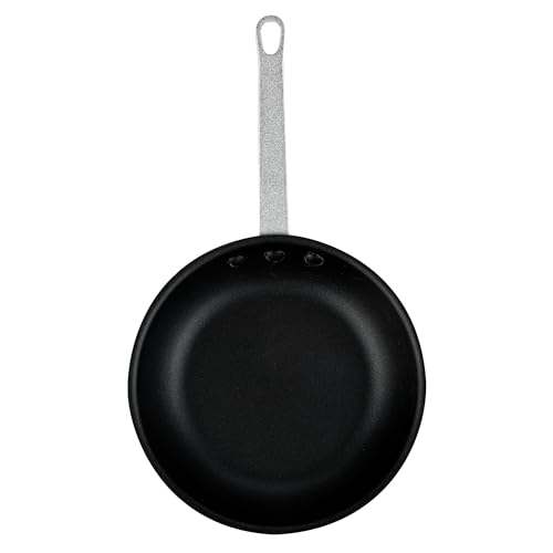 Restaurantware-Met Lux 9 Inch Fry Pan, 1 No-Stick Frying Pan - Induction-Ready, Triple-Riveted, Black Aluminum Cooking Skillet, Durable, For Searing, Sautéing, And Browning Food