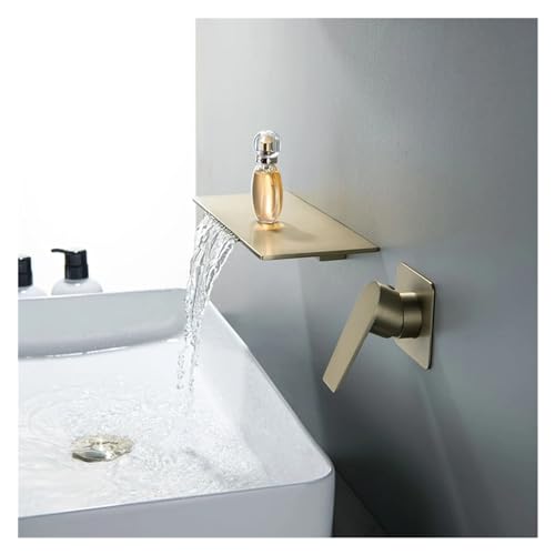 Wall Mounted Hidden Bathtub Faucet Hot and Cold Water Faucet Waterfall Spout 304 Stainless Steel,kitchen sink faucet