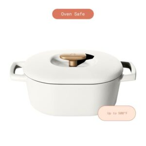 Generic Beautiful 6 Quart Enamel Dutch Oven, White Icing by Drew Barrymore, 456876