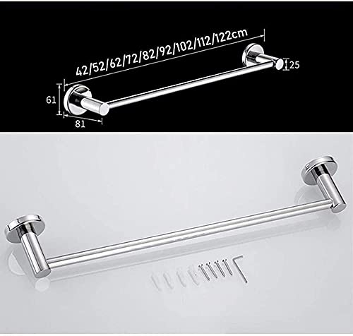 DDBATYYEH Towel Rail Towel Shelfs,Bathroom Shelves Towel Round Round Bar Fixing Screw Kitchen Bathroom Rack Polished Bath Towel Holder, 82cm