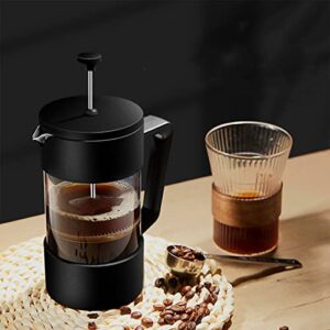 Btgghytr 350/600/1000ml Thickened Glass Espresso- Coffee Tea Maker Coffee Hand-Made Pot Frothed Milk Press