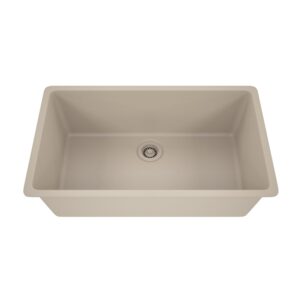 32" x 19" quartz kitchen sink, single bowl kitchen sink, large kitchen sink,drop in kitchen sink, granite composite kitchen sink, undermount sink, galaxy beige kitchen sink, lp-1000-bo