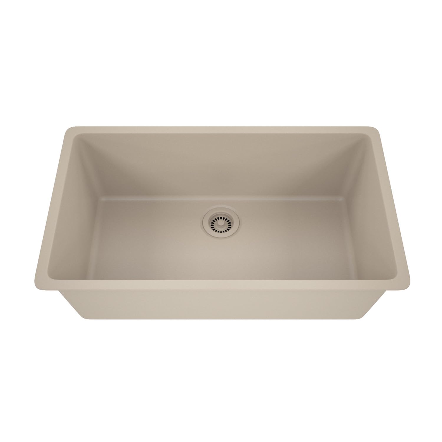 32" x 19" Quartz Kitchen Sink, Single Bowl Kitchen Sink, Large kitchen sink,Drop in Kitchen Sink, Granite Composite Kitchen Sink, Undermount Sink, Galaxy Beige kitchen Sink, LP-1000-BO