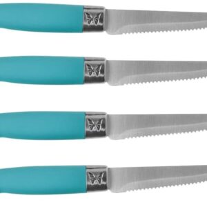 Generic Pioneer2 Woman Teal 11-Piece Stainless Steel Knife Block Set, Large