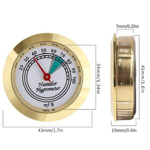 Montesy Stylish Indoors Metal Alloy Humidity Gauge Applicable For Case Accessory With Clear Numbers