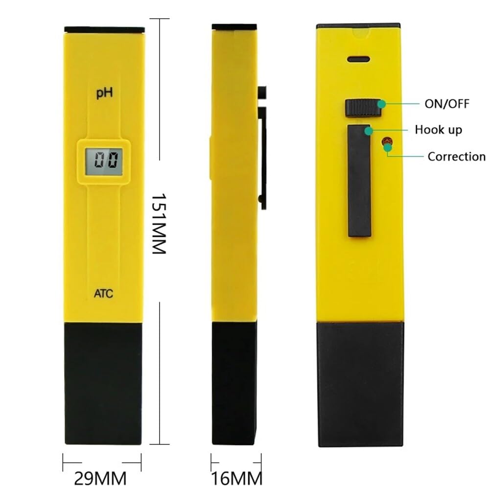 Digital PH Meter for Water, Water Quality Tester High Accuracy PH Reader PH Tester for Hydroponics, Household Drinking, Aquarium, Swimming Pool