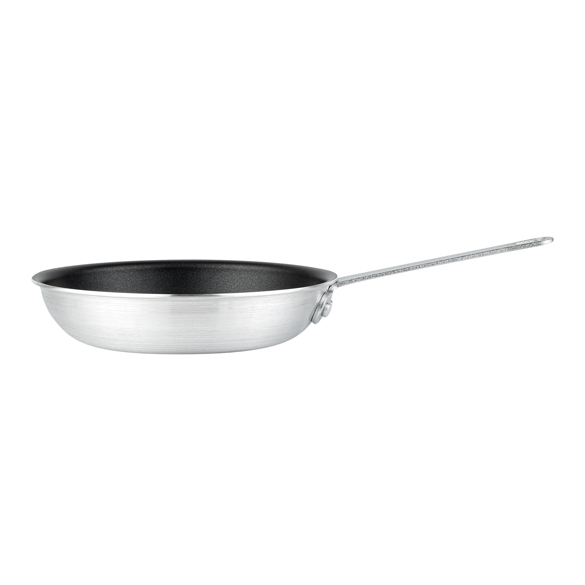 Restaurantware-Met Lux 9 Inch Fry Pan, 1 No-Stick Frying Pan - Induction-Ready, Triple-Riveted, Black Aluminum Cooking Skillet, Durable, For Searing, Sautéing, And Browning Food