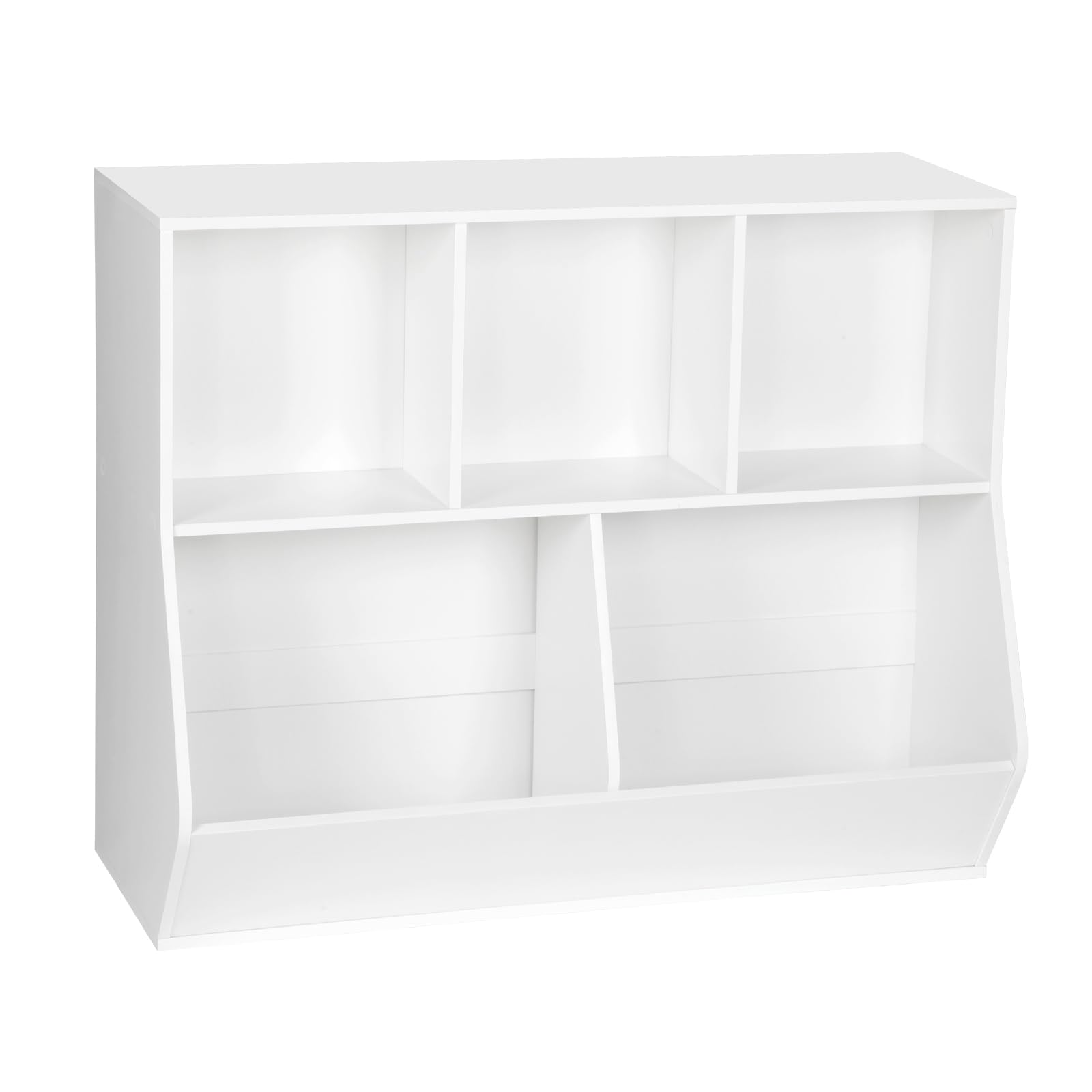 PACHIRA E-Commerce Kids Bookshelf, 35.4" W X 29.5''H X 11.8" D, Storage Organizer with Bookcase, Toy Storage Cabinet, Open Wooden Book Display for Playroom, Bedroom, Nursery, School, White