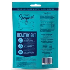 Stewart Freeze Dried Dog Food Topper, Healthy Gut, Chicken and Vegetable Recipe, 4 Ounce Pouch, Probiotics for Digestion