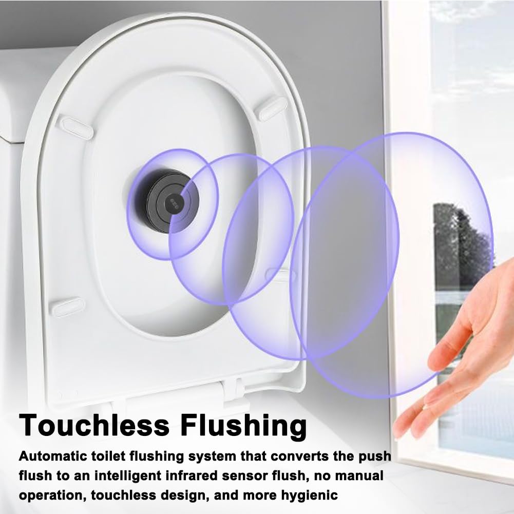 Weytoll Touchless Sensor Toilet Flusher Kits Lavatory Bidet Push Button Automatic Flush Sensor Home Bathroom Accessories