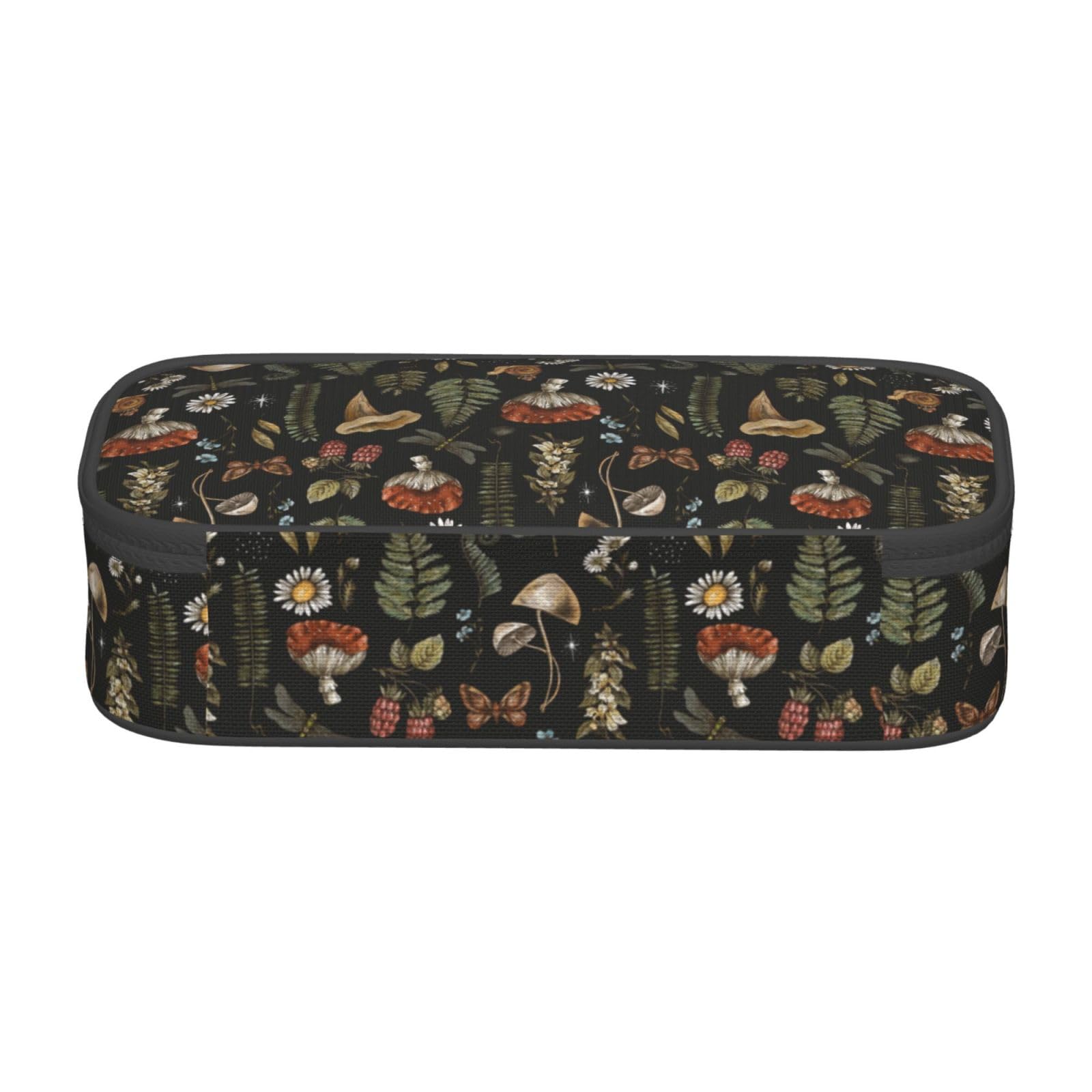 GVGOAGL Vintage Mushroom Witchcraft Pencil Case Organizer Big Capacity Pencil Pouch Stationery With Zipper School Supplies Pencil Bag For Girls Boys Office