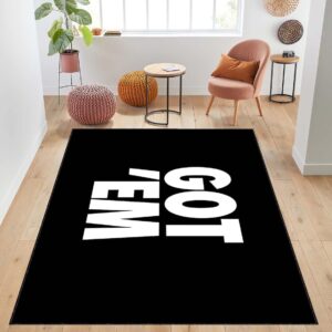 Generic The Got Em, Gotem, Gotem Decor, Fashion Rug, Streetwear Decor, Cool Decor Rug, Shoeshead rug, Home decor, Young Room Rug, GotEm Carpet, 2.6 x 3.9 feet, Colourful