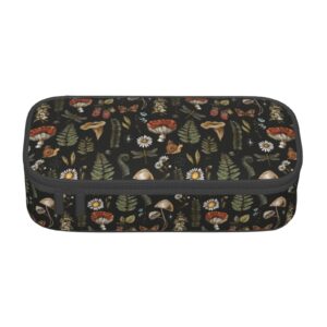 GVGOAGL Vintage Mushroom Witchcraft Pencil Case Organizer Big Capacity Pencil Pouch Stationery With Zipper School Supplies Pencil Bag For Girls Boys Office