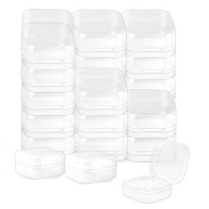 24 packs small plastic containers with lids,bead storage,bead storage containers,small plastic containers,sample containers,sticker storage,mini storage containers,bead box(1.37*1.37*0.7 in)